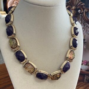 Elegant Purple and Abalone Faceted Necklace
